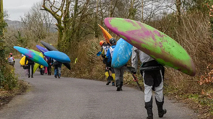 Over 80 kayakers registered to take part at day one of Cork Fest, a whitewater kayaking event which took place on the Upper Bandon river, north of Dunmanway. The first event of the day was an individual time trial.Picture: David Patterson.