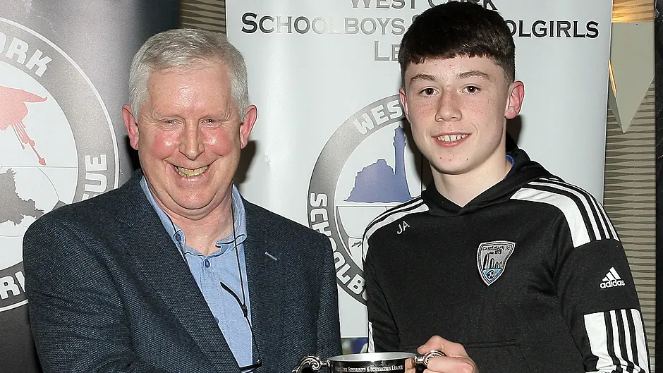 Castlelack rising star Jack Allen crowned West Cork Schoolboys and Schoolgirls League Player of the Year Image