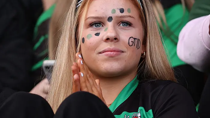 Bandon Grammar fans during the Pinergy Munster Schools Junior Cup Quarter-Final at Virgin Media Park. (Photo: INPHO/Tom O’Hanlon)