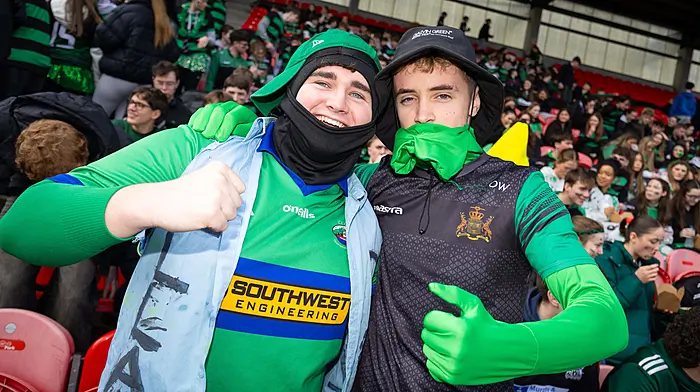 Bandon Grammar's Paddy O’Crowley and Ollie Williams/ (Photo: INPHO/Tom O’Hanlon)