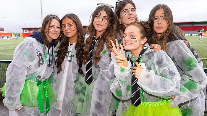 Bandon Grammar fans before the Pinergy Munster Schools Junior Cup Quarter-Final at Virgin Media Park. (Photo: INPHO/Tom O’Hanlon)