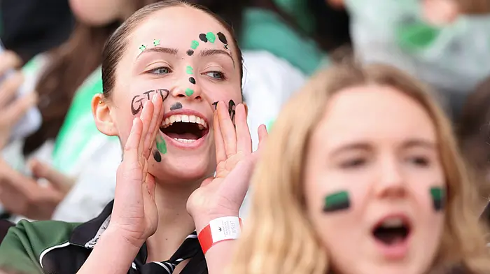 Bandon Grammar fans in full voice at Virgin Media Park. (Photo: INPHO/Tom O’Hanlon)