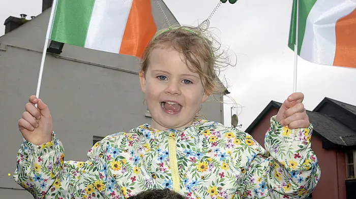 Julie McCarthy, aged five, enjoying the St Patrick’s Day parade in Bandon.  (Photo:  Denis Boyle)