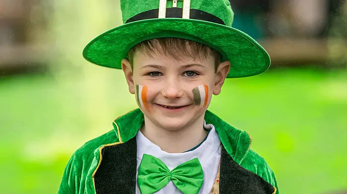Seán Harnedy from Caheragh enjoying a day out at the St Patrick’s Day parade in Bantry.  (Photo: Andy Gibson)