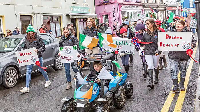 Lios Lara Riding Stables winner of the Best Business float at Castletownbere's St Patrick's day parade (Photo: Anne Marie Cronin)