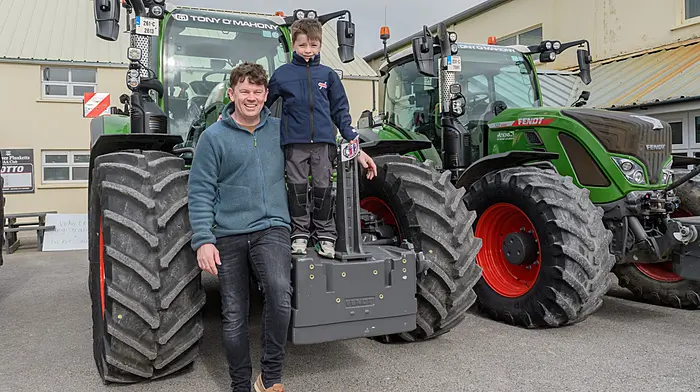 Peter and Noah Shanahan (Rosscarbery) enjoying their day at the Ahiohill tractor, truck and car run, which was followed by tractor dyno testing. Proceeds of the run will go to West Cork Rapid Response and BEDA Station House Restoration Fund. 
Picture: David Patterson, Tractor Run - Cork.