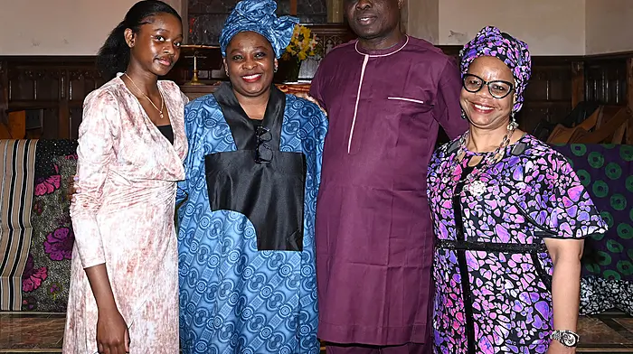 At the World Day of Prayer event (prepared by WDP Nigeria) in Kilgarriffe Church, Clonakilty last Friday were (left to right): Priness Ayeni, Tina Ayeni, Sunday Akhabue and Glady's Akhabue. Photo: Martin Walsh.