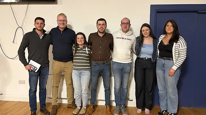 Carbery members supporting the Mr Personality contest at the Cork county titles night were Conor O’Mahony, John O’Driscoll, Grace Dineen, Stephen Murphy, Patrick Triggs, Katie Hurley and Aiesha Hurley.