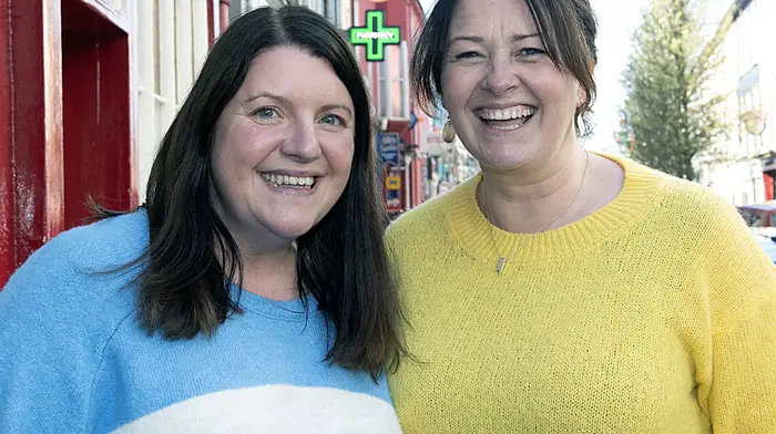 Rossmore's Claire Bonner (left) and Michele Hayes out and about in Clonakilty. (Photo: Martin Walsh)