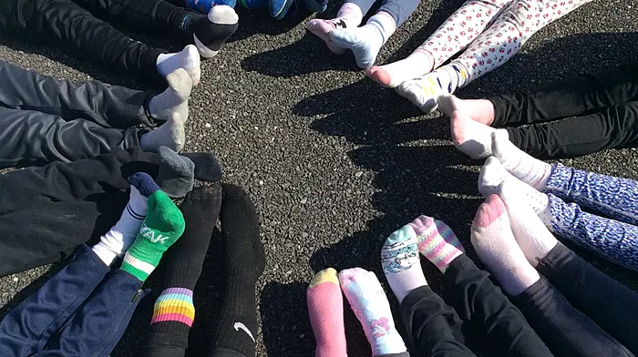 Pupils at Lisheen National School supported World Down Syndrome Day with their mis-matched socks