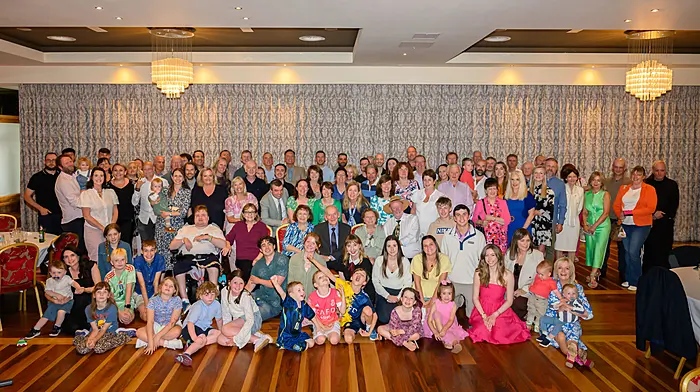 The McCarthy Bawnee family of Bantry at The Maritime Hotel. One hundred members of the family travelled from all over for the get-together.  (Photo: Tony O’Donovan)