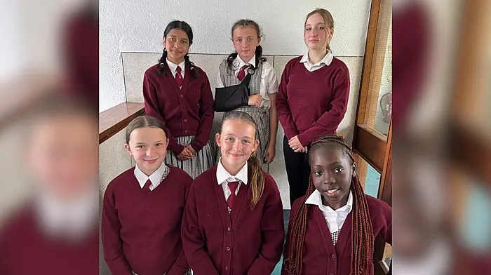 Sixth class Clonakilty students producing their own podcast Image