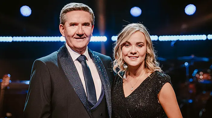 Country music talent Effie Neill performs with Daniel O’Donnell on his TG4 show Image