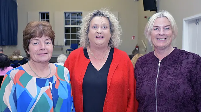 At the free parenting talk in Darrara Community Centre were (left to right): Ellen Whelton, Darrara, Maria Mackiln, Darrara and Sinead Falvey, Ring. Photo: Martin Walsh.