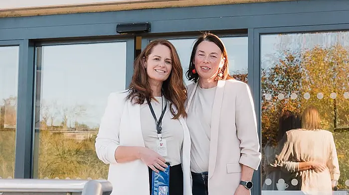 At the inaugural West Cork Food and Wellness Festival last weekend at The Westlodge Hotel, Bantry are Clonakilty residents (from left) Geraldine O’Brien of West Cork Massage and Reflexology and Lorna O’Regan, host of the event and proprietor of Feel Good Health and Fitness.