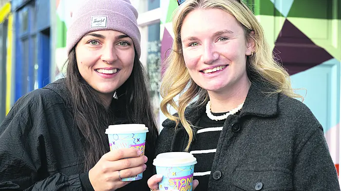 Ashlen Pogson (left) from Vancouver Island and her friend and Clonakilty native Rebecca Brennan enjoying some holiday time in Clonakilty.   (Photo: Martin Walsh)