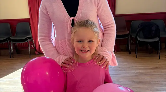 Julie Walsh and her daughter Heidi supporting the Camán for a Cause fundraiser at Newcestown Parish Hall last weekend.