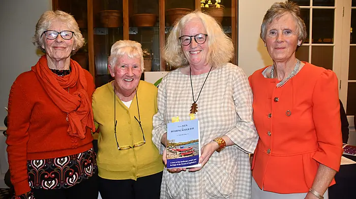 Committee members who took on the project Mary Whooley, Teresa Walsh and Brigid O'Brien with guest speaker Karen Minihan, theatre director and writer who performed the official launch.  (Photo: Anne Minihane)