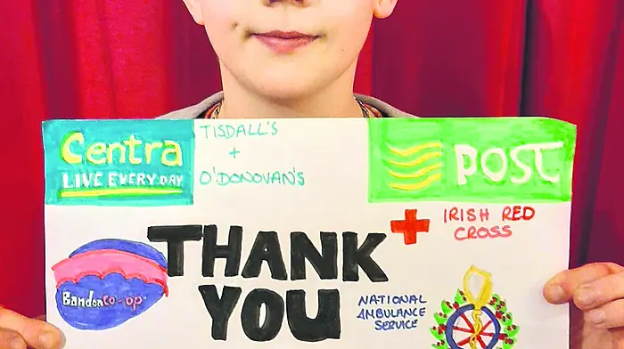 Keelan’s poster was an egg-cellent show of gratitude! Image