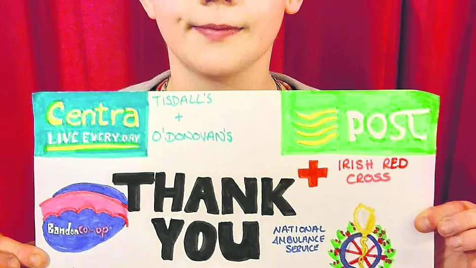 Keelan’s poster was an egg-cellent show of gratitude! Image