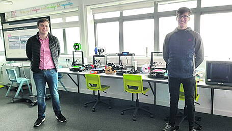 Kinsale students face up to pandemic with 3D masks Image