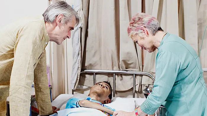 Jeremy Irons brings hope to the poor of Kolkata Image