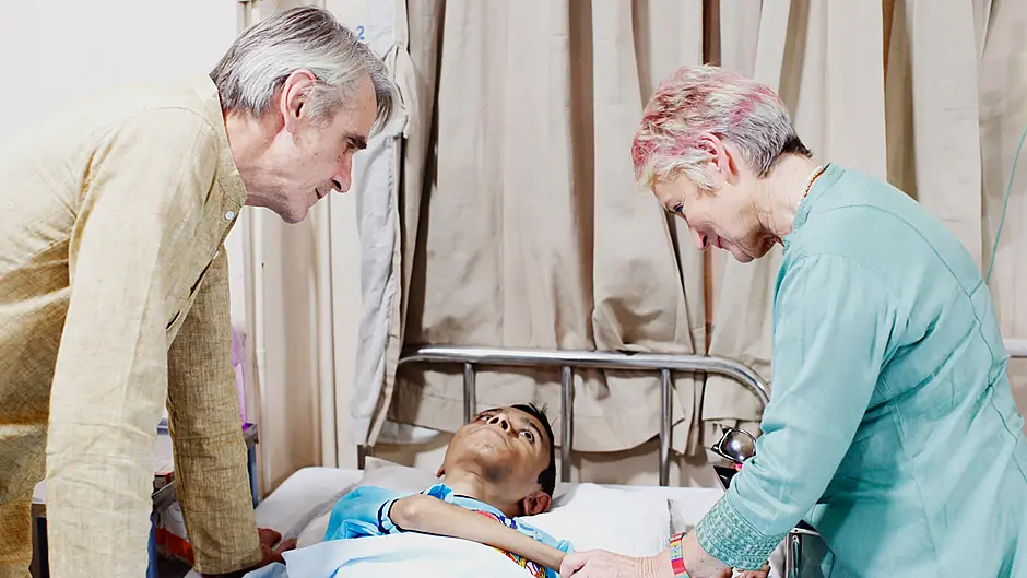 Jeremy Irons brings hope to the poor of Kolkata Image