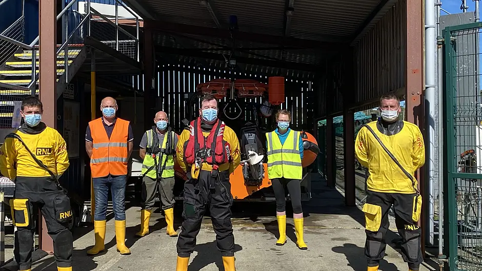 Four adults and eight children brought to safety by Union Hall RNLI Image