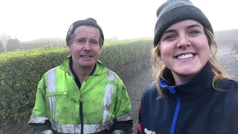 Rachel with her late dad, Paddy, who inspired her Instagram page Humans of West Cork.
