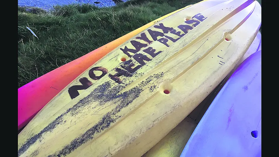 Vandals leave their mark on kayak and paddleboards Image