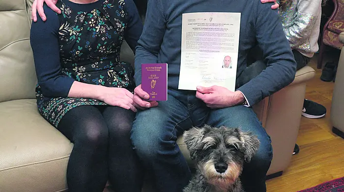 Scottish Paul is now a proud Irish citizen Image