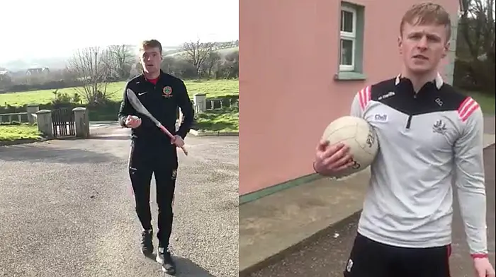 WATCH: Cork stars Luke Meade and Damien Gore set skills challenges for kids in Carbery Image