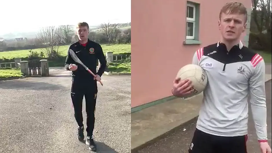 WATCH: Cork stars Luke Meade and Damien Gore set skills challenges for kids in Carbery Image