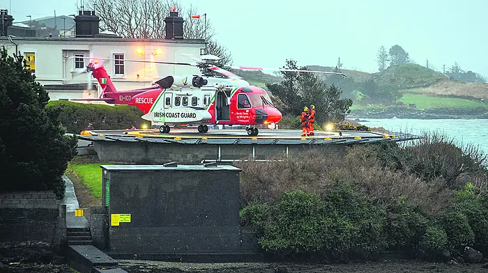 Major rescue operation off coast brought seven crew ashore safely Image