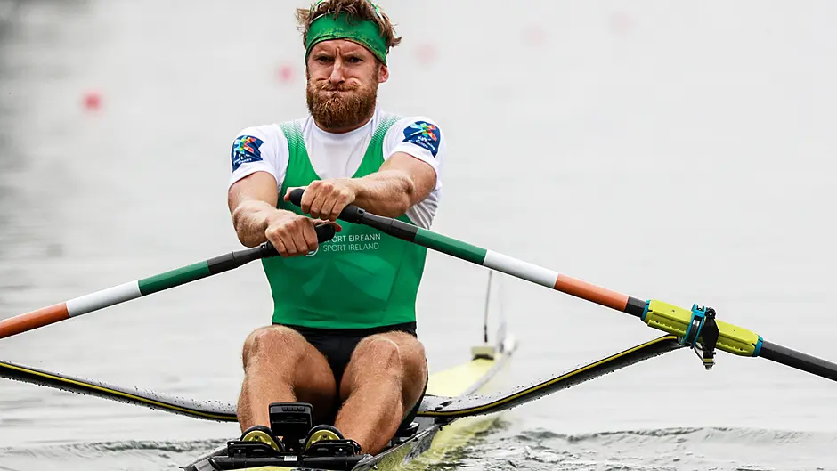 Gary O'Donovan and Lydia Heaphy finish outside the medals at Europeans Image