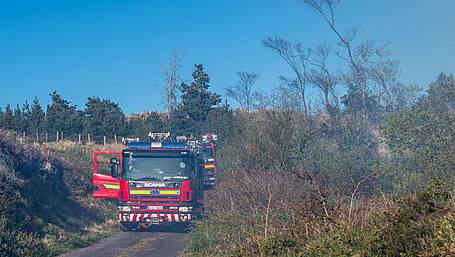 Firefighters tackle 12 hill fires in just three days Image