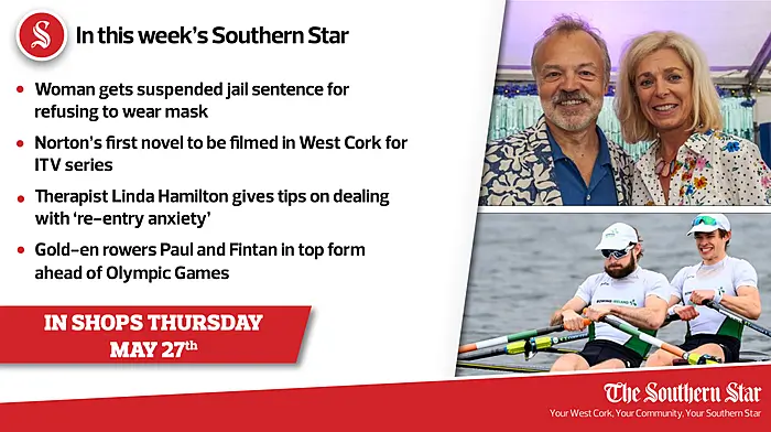 Graham Norton's novel to be filmed in West Cork; Woman gets suspended jail sentence for refusing to wear mask; Dealing with 're-entry anxiety'; Paul and Fintan in top form ahead of Olympic Games Image
