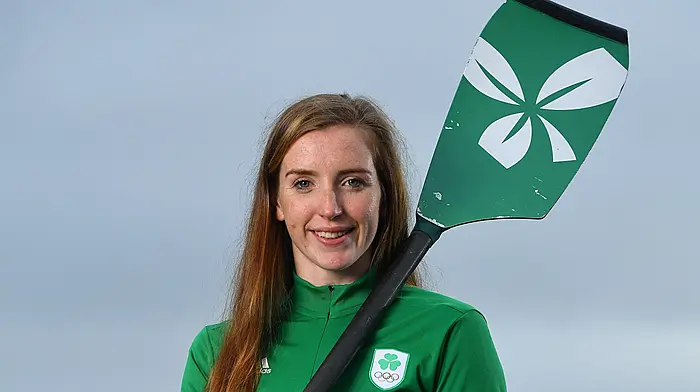 Skibbereen Olympian Emily Hegarty accepts her Celtic Ross Hotel West Cork Sports Star monthly award in Italy! Image