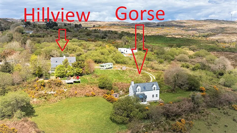 The houses are within close proximity to each other, but still allow a large degree of privacy and independence. They both have a rustic charm that relfects their surroundings.