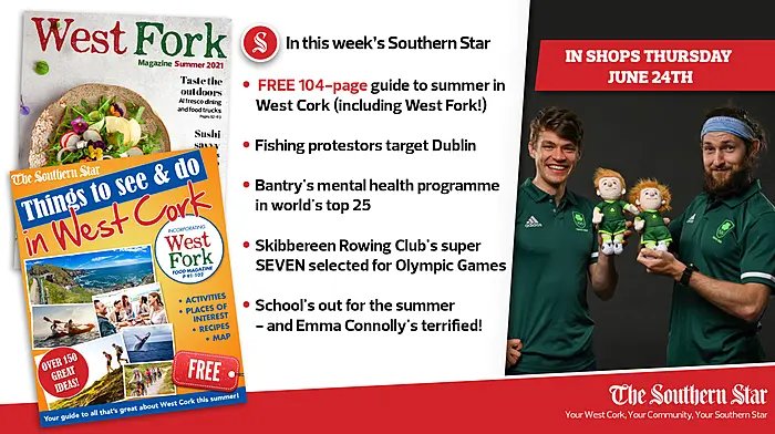 In this week's Southern Star: FREE 104-page guide to summer in West Cork, Fishing protestors target Dublin & Image