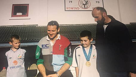 Paul O'Donovan gets his hands on an Olympic gold medal for the second time Image