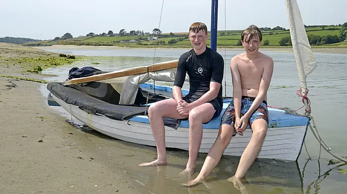 NEWS 21/7/2021 Pictured at the beach at Harbour view Co Cork was Sean O'Connor Millstreet and Chris Quinlan from Bandon. Picture Denis Boyle