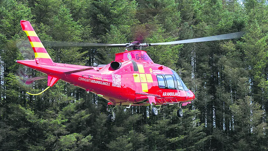 ‘Air Ambulance saved my son after he was attacked by a bull’ Image