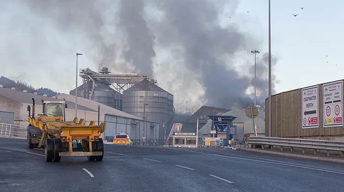 Major fire at Cork Port as area is evacuated Image