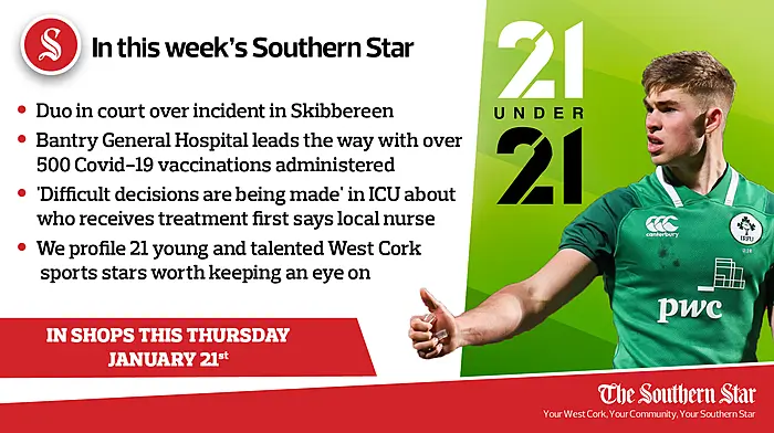 In this week's Southern Star: Duo in court over Skibbereen incident; 'Difficult decisions are being made' in ICU; We profile 21 young and talented West Cork sports stars worth keeping an eye on Image