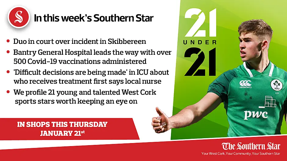 In this week's Southern Star: Duo in court over Skibbereen incident; 'Difficult decisions are being made' in ICU; We profile 21 young and talented West Cork sports stars worth keeping an eye on Image