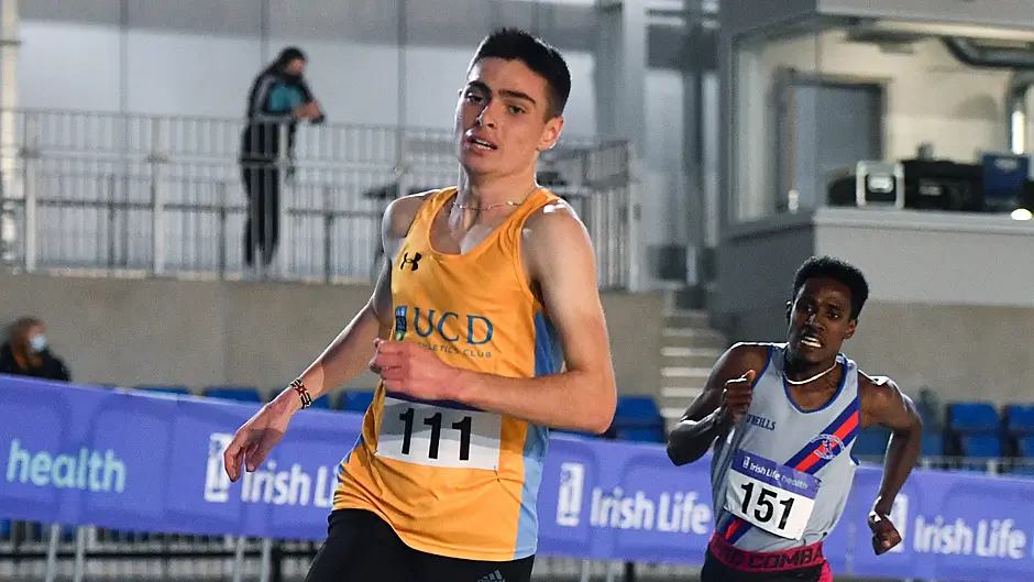WATCH: Darragh McElhinney sets new Irish U23 indoor 3000m record and takes 16 seconds off his PB! Image