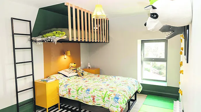 Playful interior of one of the bedrooms in the Hobbs home in Ballincollig. (Photo: Gillian Carney)