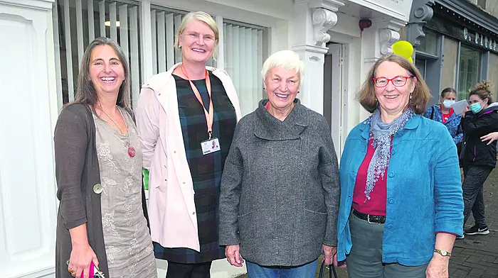 At the opening of Clonakilty’s new community resource centre at Western Road were Kitty Sisson, Eleanor Moore, Mary Sikora and Rita O’Brien. Photo: Denis Boyle