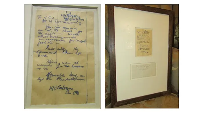 Paper signed by Collins is up for auction Image